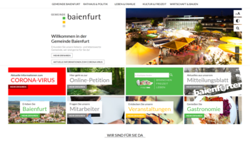 Startseite von der Homepage